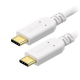 AlzaPower Core USB-C to USB-C 2.0 60W 3m, fehér (APW-CBTC1030W)