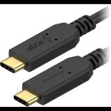 AlzaPower Core USB-C to USB-C 3.2 Gen 1 100W 0.15m, fekete (APW-CBTC3001B)
