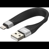 AlzaPower FlexCore USB-A to Lightning MFi, fekete (APW-ADUAMFI01B)