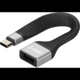 AlzaPower FlexCore USB-C 3.2 Gen 2 (M) to USB-A (F) fekete (APW-ADTCTA10B)