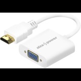 AlzaPower HDMI (M) to VGA (F) 0,18m, fehér (APW-ADHDVG01W)