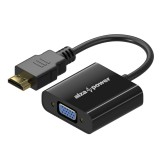 AlzaPower HDMI (M) to VGA (F) 0,18m, fényes fekete (APW-ADHDVG01B)