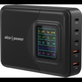 AlzaPower M500 Digital Display Multi Ultra Charger 200W fekete (APW-MP2A3CGD1)