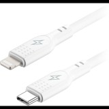 AlzaPower SilkCore USB-C to Lightning MFi, 1 m, fehér (APW-CBSCMFI9401W)