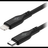 AlzaPower SilkCore USB-C to Lightning MFi, 1m - fekete (APW-CBSCMFI9401B)