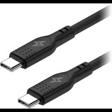 AlzaPower SilkCore USB-C to USB-C 2.0 - 5A, 240W, 1m - fekete (APW-CBSCTC2010B)