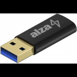 AlzaPower USB-A (M) to USB-C (F) 3.2 15W 5Gbps, fekete (APW-ADTATC1B)