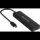 AlzaPower USB-C Dock Station 6in1 - fekete (APW-HCC6B)