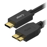 AlzaPower USB-C na Micro USB-B 3.2 Gen 1 1.0m, fekete (APW-CBTCMUB02B)