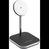 AlzaPower WQT310 Wireless Qi2 Compatible with MagSafe Charger Stand, 15W, fekete (APW-CCWQT310B)