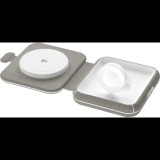 AlzaPower WQT510 Wireless Qi2 Compatible with MagSafe Travel Charger 2in1 15W, szürke (APW-CCWQT510G)