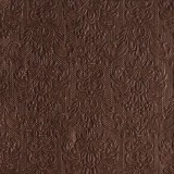 Ambiente Elegance brown dombornyomott papírszalvéta 40x40cm,15db-os