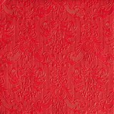 Ambiente Elegance red dombornyomott papírszalvéta 40x40cm, 15db-os