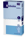AMBULEX Nitril 100 db Púdermentes gumikesztyű vizsgálókesztyű L-es méret