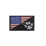Amerikai zászló hímzett taktikai kutyás kitűző