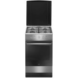 Amica 55347 inox, szabadonálló, gáz, főzőzóna: 4, sütő:58L, tűzhely