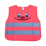 AMIO Láthatósági mellény gyerekeknek Smile rózsaszín
