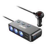 AMIO Szivargyujtó elosztó beépített feszültségmérővel