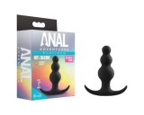 Anal Adventures Platinum - gyöngyös anál plug (fekete)