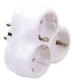 ANCO 3-as földelt hálozati elosztó, fehér