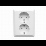 Anco 321044 Olympic 2 férőhelyes Fali aljzat - Fehér (321044)