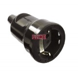 ANCO Földelt dugalj törésgátlóval, fekete