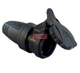 ANCO Földelt gumi dugalj fedéllel, IP44