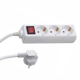 ANCO Hálózati elosztó 3-as kapcsolóval 3 m fehér