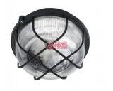 ANCO Kerek hajólámpa ráccsal, fekete, maximum teljesítmény: 100 W, E27