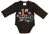 Andrea Kft. "1st Valentine&#039;s day" feliratos valentin napi baba body fekete