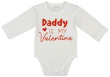 Andrea Kft. "Daddy is my Valentine" feliratos valentin napi baba body fehér