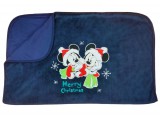 Andrea Kft. Disney Mickey és Minnie pamut-wellsoft takaró Karácsony (70x90)