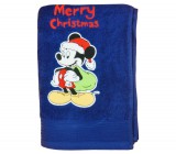 Andrea Kft. Disney Mickey hímzett frottír törölköző Karácsony (140X70)