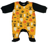 Andrea Kft. Halloween mintás hosszú ujjú baba rugdalózó