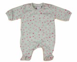 Andrea Kft. Hosszú ujjú baba rugdalózó karikás mintával