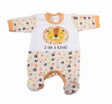 Andrea Kft. Hosszú ujjú baba rugdalózó Oroszlán mintával