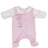 Andrea Kft. Hosszú ujjú vékony pamut rugdalózó A család legkisebb Hercegnője mintával