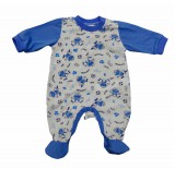 Andrea Kft. Hosszú ujjú vékony pamut rugdalózó Békás mintával