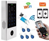 Android, iOS Okos IP Wifi kaputelefon és kártyás beléptető RFID-V1-WIFI TuyaSmart