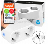 Android, iPhone mobiltelefonnal távirányítható Wifi konnektor és fogyasztásmérő Kruger&Matz MM2203-WIFI TuyaSmart