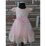 Angela - csillámos barack kislány alkalmi ruha (68)