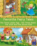 Animedia Co. Wilhem Karl Grimm - Jacob Ludwig Karl Grimm - Robert Southey - Joseph Jacobs - Viktoriya Dunayeva (illustr.): Favorite Fairy Tales (The Three Little Pigs, The Three Bears, The Wolf and the Seven Kids) - könyv