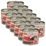 ANIMONDA CARNY SENIOR nedves macskaeledel, marha és pulykaszív 12 x 200 g