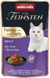 Animonda Vom Feinsten Feines mit Filets vadas és pulykafilés macskaeledel alutasakban (18 x 85 g) 1.53kg
