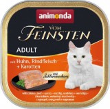 Animonda Vom Feinsten Gourmet csirkés, marhás és sárgarépás alutálkás macskaeledel (32 x 100 g) 3,2 kg