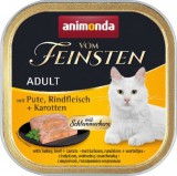 Animonda Vom Feinsten Gourmet pulykás, marhás és sárgarépás alutálkás macskaeledel (64 x 100 g) 3.2kg