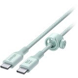 Anker 544 Bio-Nylon USB-C apa - USB-C apa 2.0 Adat és töltő kábel - Zöld (1.8m) (A80F6H61)