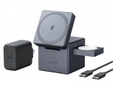 Anker Innovations Y1811G11 mobiltelefon töltő Fejhallgató, Okostelefon, Okosóra Fekete Váltakozó áram, USB Vezeték nélkül tölthető Gyorstöltés Beltéri