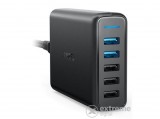 Anker, PowerPort 5 with Dual QC 3.0 63W USB-A EU Black hálózati adapter