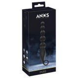 ANOS Anal Beads - gyöngyös anál vibrátor (fekete)